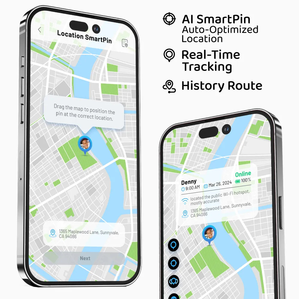 TickTalk 5 GPS Smartwatch – Real-Time Tracking & Location History via Smartphone App #blue