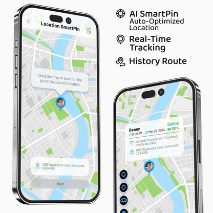 TickTalk 5 GPS Smartwatch – Real-Time Tracking & Location History via Smartphone App #purple
